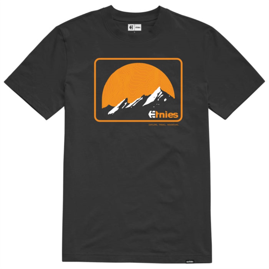 Camiseta Etnies Mtn Ss Negro/naranja